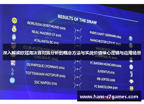 深入解读欧冠淘汰赛对阵分析的概念方法与实战价值核心逻辑与应用场景